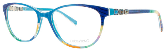 COCO SONG SHERRY RED Frame BLUE TURQUOISE Lens DEMO
