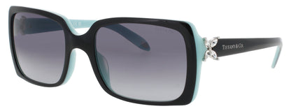 TIFFANY & CO TF4047B Frame BLACK ON TIFFANY BLUE Lens GREY GRADIENT