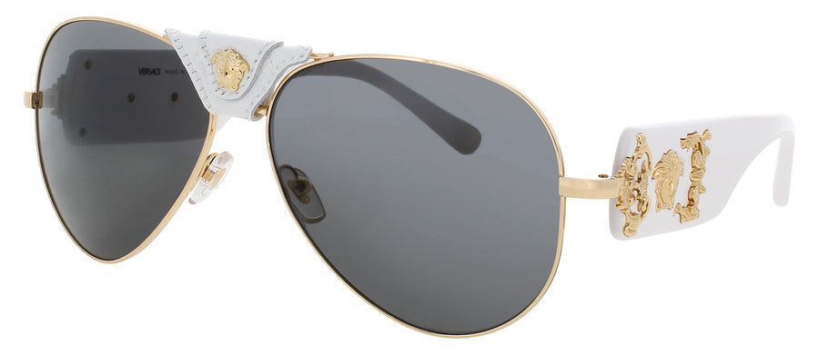 VERSACE 0VE2150Q Frame GOLD Lens SMOKE