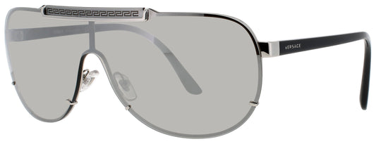 VERSACE VE2140 Frame SILVER Lens LIGHT GREY MIRROR SILVER