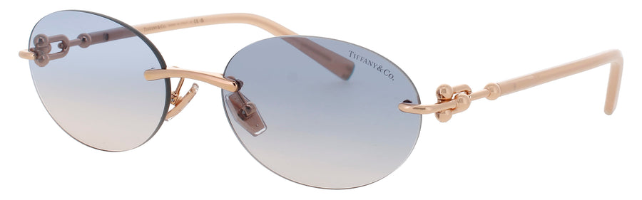 TIFFANY & CO TF3104D Frame ROSE GOLD Lens BLUE TO BROWN GRADIENT