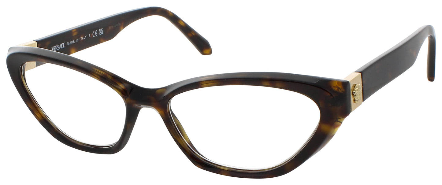 VERSACE 0VE3356 Frame HAVANA Lens DEMO