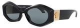 VERSACE 0VE4466U Frame BLACK/GOLD Lens SMOKE