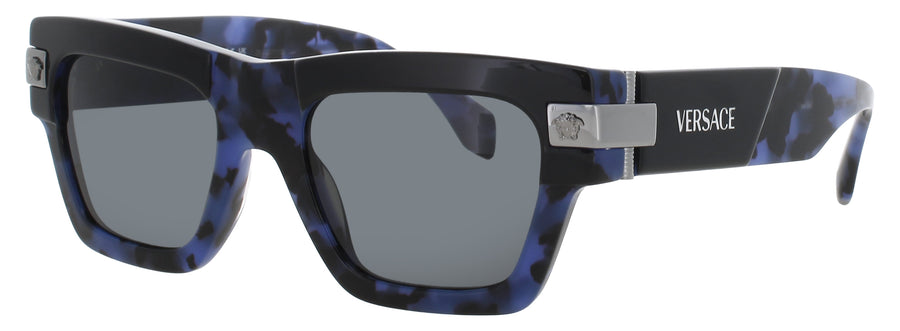 VERSACE 0VE4464 Frame HAVANA BLUE Lens SMOKE