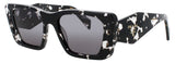PRADA PR 08YS Frame BLACK CRYSTAL TORTOISE Lens POLARIZED DARK GREY