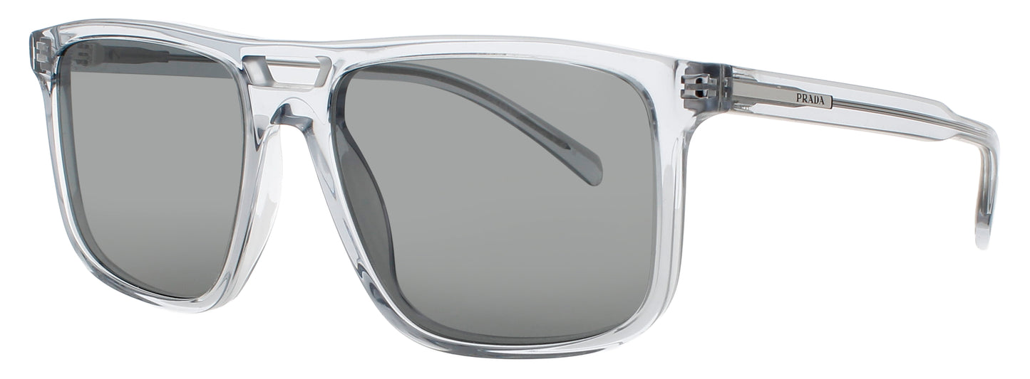 PRADA A22S Frame TRANSPARENT AZURE Lens GREY FLASH