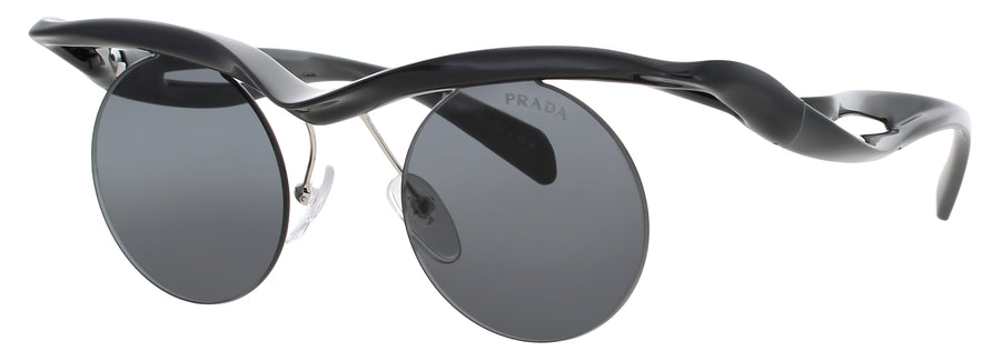 PRADA PR A24S Frame SHINY BLACK Lens SMOKE