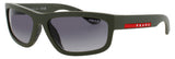 PRADA PS 05ZS Frame MATTE GREEN Lens GREY GRADIENT