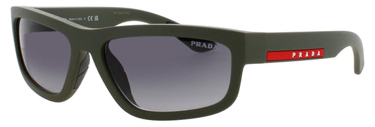 PRADA PS 05ZS Frame MATTE GREEN Lens GREY GRADIENT