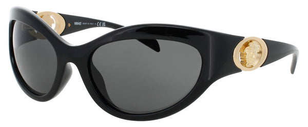 VERSACE 0VE4485 Frame BLACK/GOLD Lens SMOKE