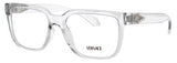 VERSACE 0VE3377U Frame TRANSPARENT SILVER Lens DEMO