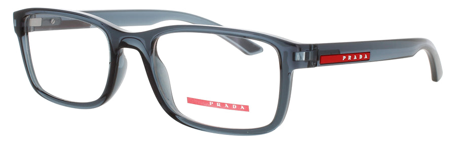 PRADA PS 06RV Frame TRANSPARENT AZURE Lens DEMO
