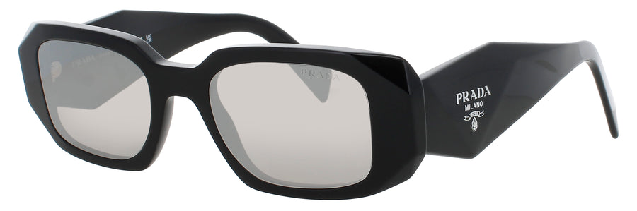 PRADA PR 17WS Frame BLACK Lens GREY MIRROR
