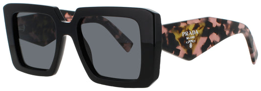 PRADA PR-23YS-1 Frame BLACK/MULTI-COLOR Lens DARK GREY