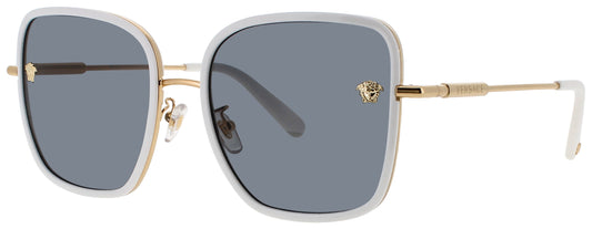 VERSACE VE2247D Frame WHITE/GOLD Lens GREY