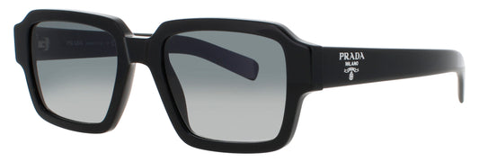 PRADA 02ZS Frame SHINY BLACK Lens GREY GRADIENT