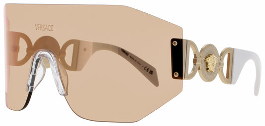 VERSACE 0VE2258 Frame GOLD/WHITE Lens BROWN GOLD FLASH