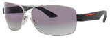 PRADA PS 50ZS Frame SILVER Lens GRADIENT GREY