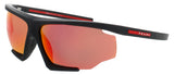 PRADA PS 07YS Frame BLACK Lens ORANGE MIRROR