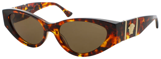 VERSACE 0VE4454 Frame HAVANA Lens DARK BROWN