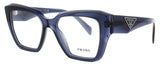 PRADA PR 09ZV Frame TRANSPARENT BLUE Lens DEMO