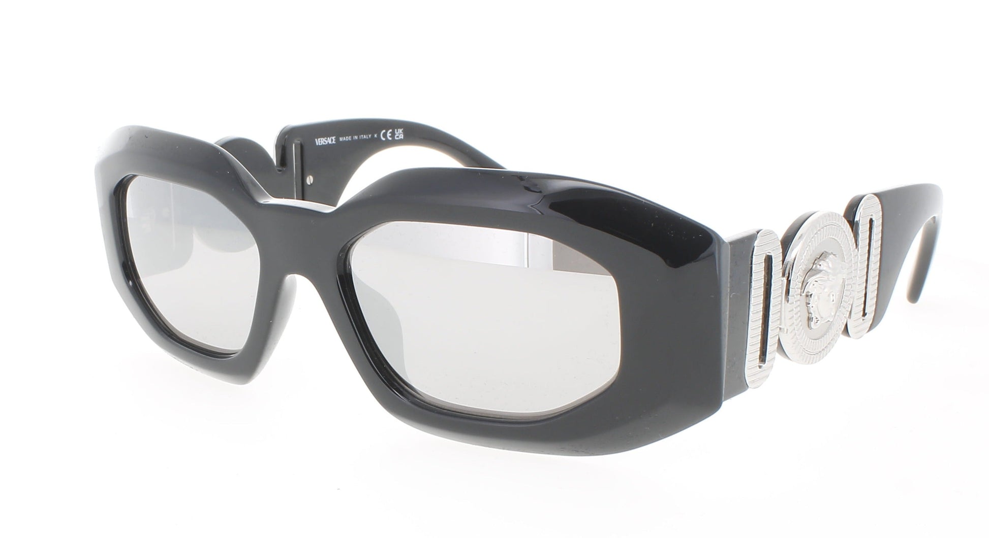 VERSACE 0VE4425U Frame BLACK Lens LIGHT GREY MIRRORED SILVER
