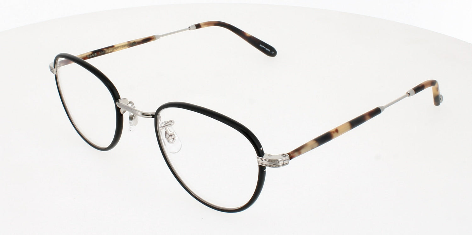 GARRETT LEIGHT WILTERN Frame MATTE BLACK-BRUSHED SILVER-MATTE DARK TORTOISE Lens DEMO