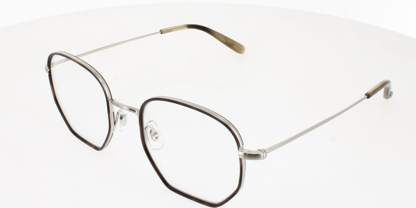 GARRETT LEIGHT WODLAWN 3062-47-BIO Frame HOPPS TORTOISE-BRUSHED SILVER-ARMY TORTOISE Lens DEMO