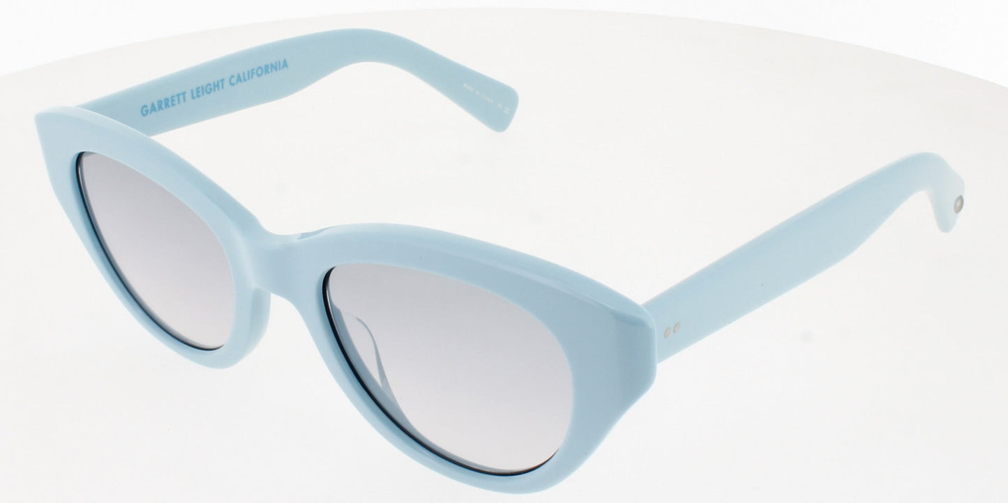 GARRETT LEIGHT DOTTIE Frame POWDER BLUE Lens SEMI-FLAT FOG