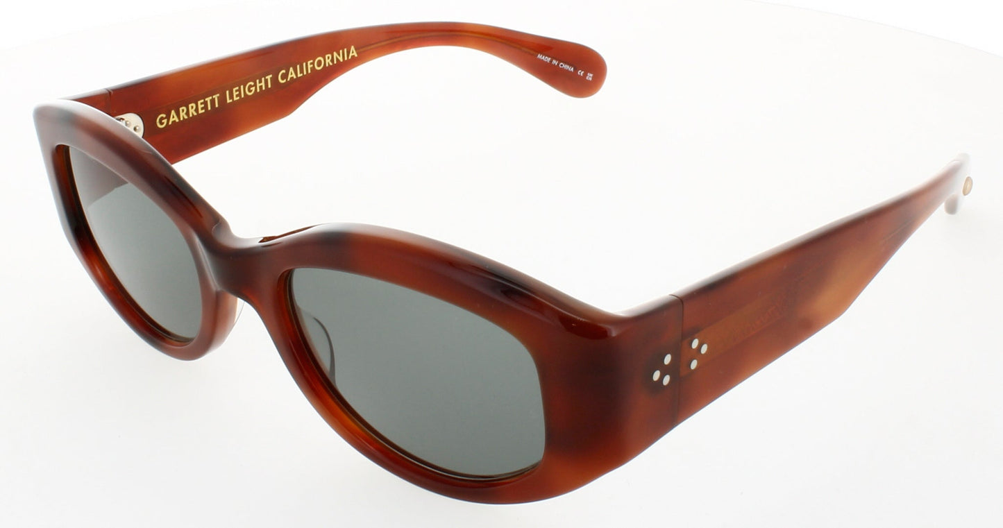 GARRETT LEIGHT RETRO BIGGIE Frame BURNT TORTOISE Lens VERIDIAN