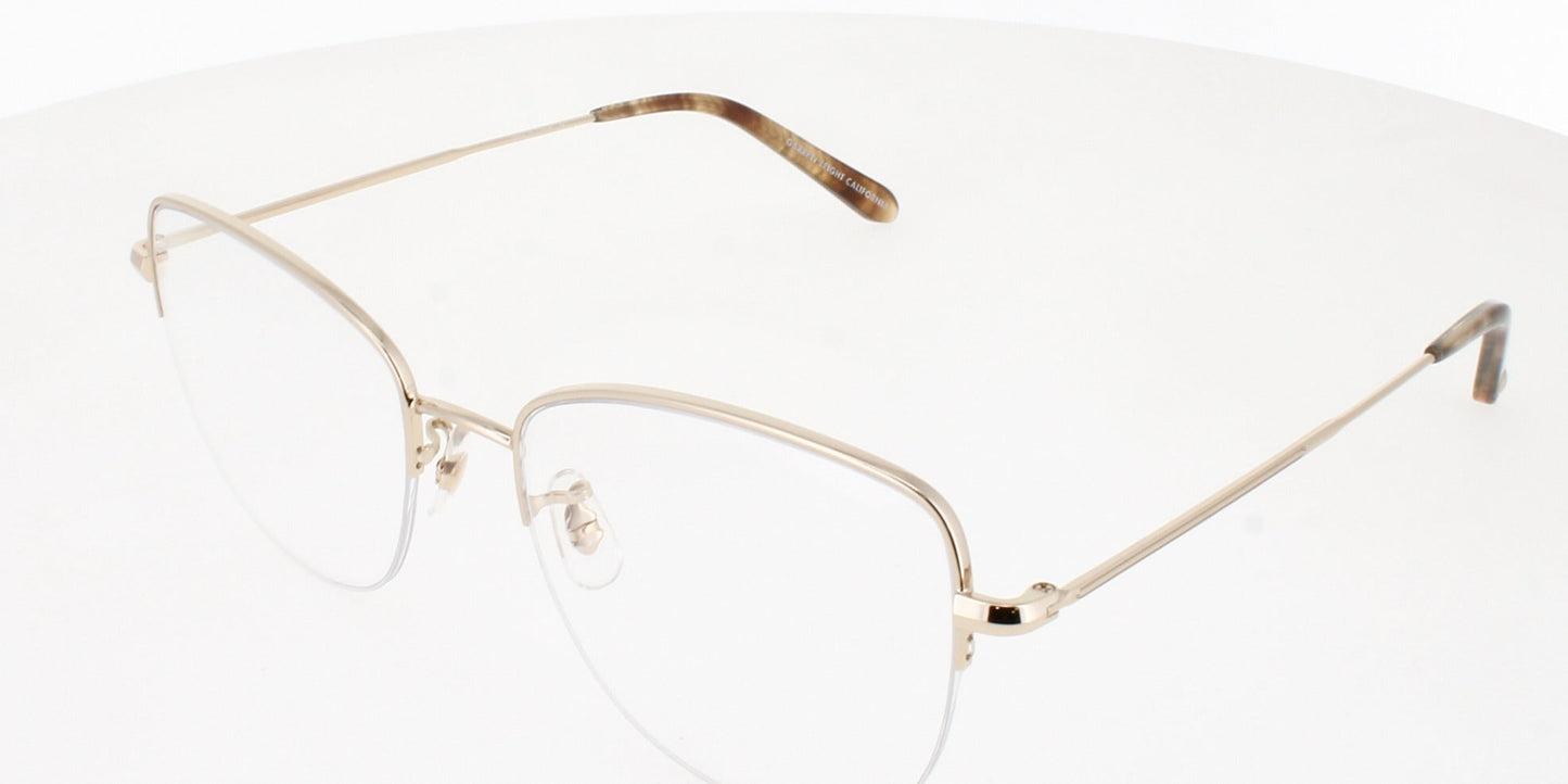 GARRETT LEIGHT PERSHING Frame GOLD-FEATHER TORTOISE Lens DEMO