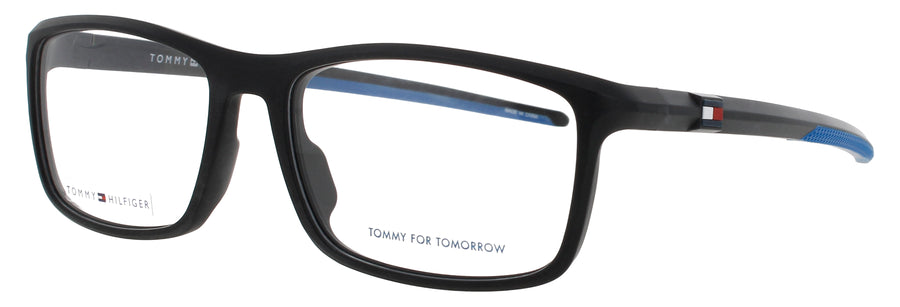 TOMMY HILFIGER TH 1956 Frame MATTE BLACK BLUE Lens DEMO