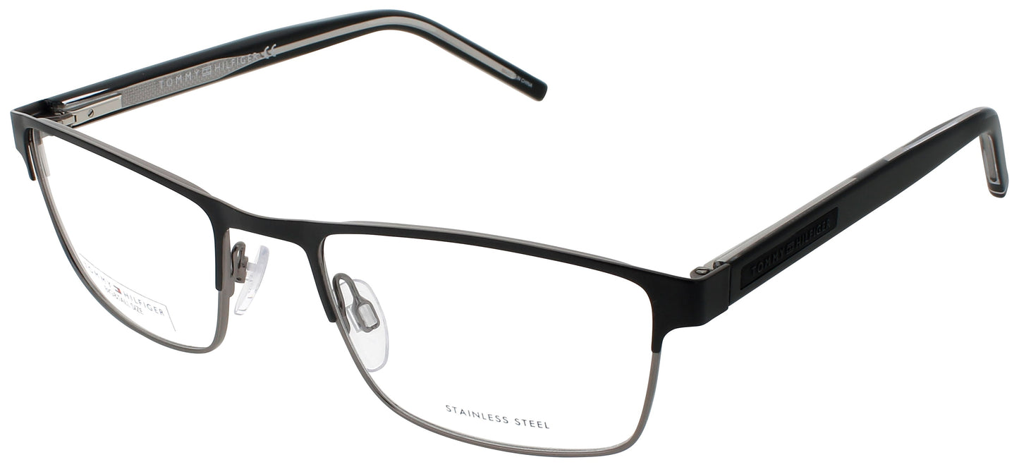 TOMMY HILFIGER TH 1944 Frame MATTE BLACK DARK RUTHENIUM Lens DEMO