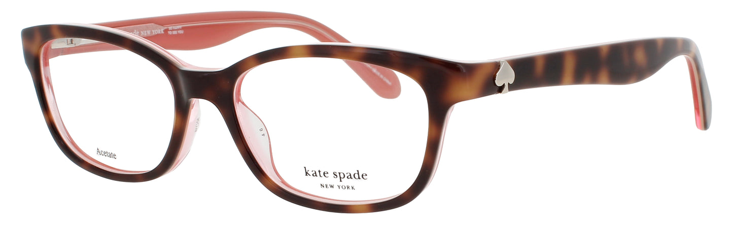 KATE SPADE BRYLIE Frame HAVANA PINK Lens DEMO