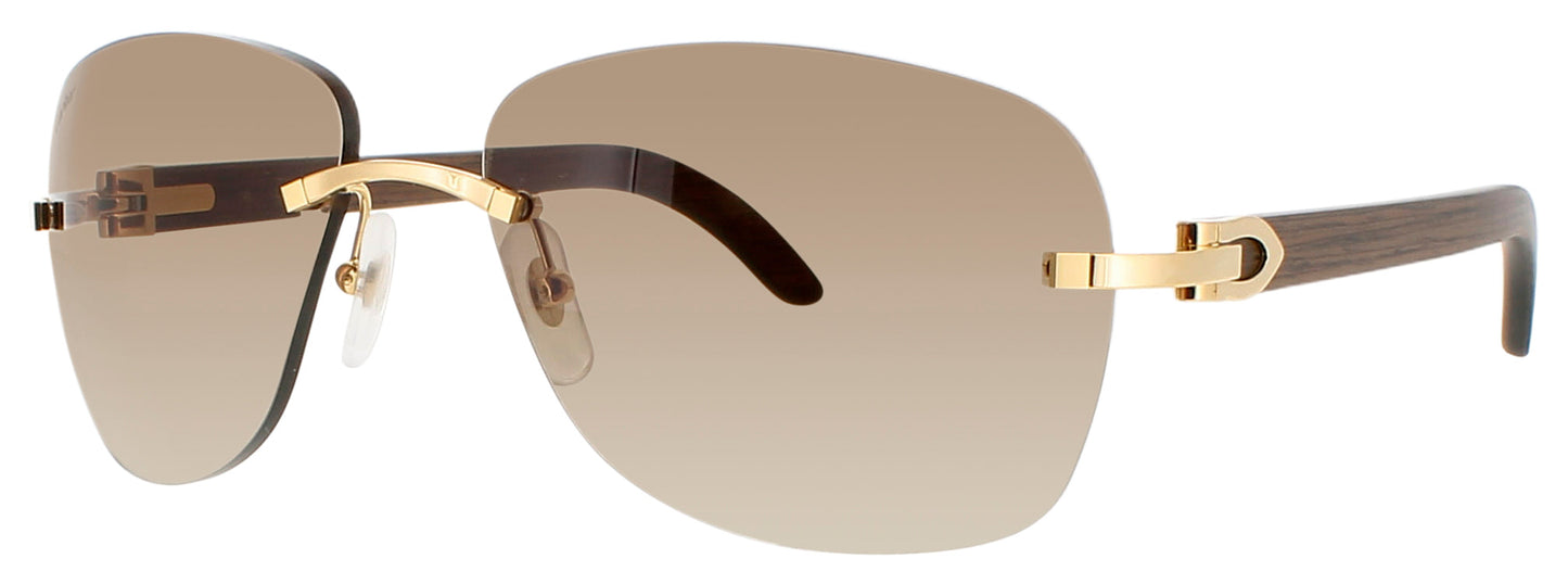 CARTIER CT0014RS Frame GOLD BROWN Lens BROWN