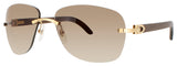 CARTIER CT0014RS Frame GOLD BROWN Lens BROWN