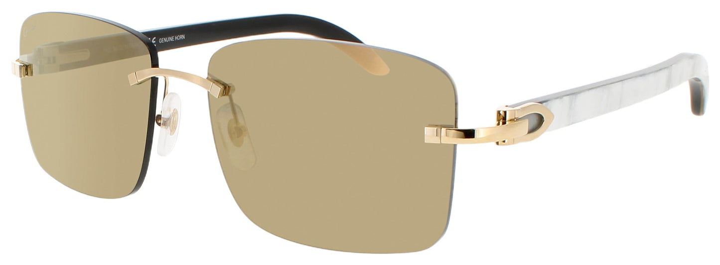 CARTIER CT0030RS Frame GOLD WHITE Lens GREY