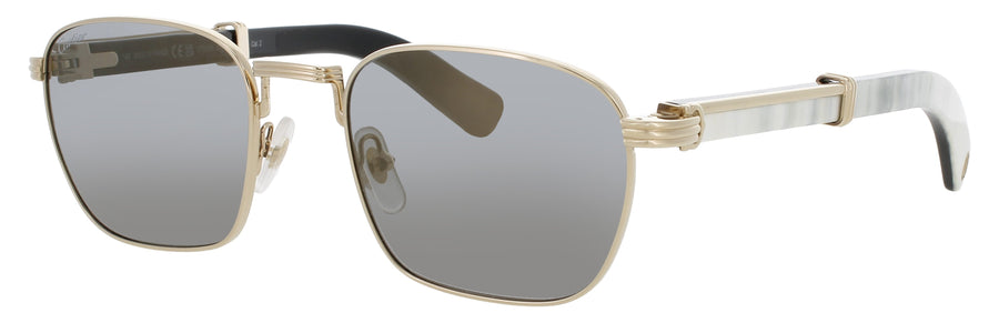 CARTIER CT0363S Frame  GOLD / WHITE HORN Lens BRONZE MIRROR