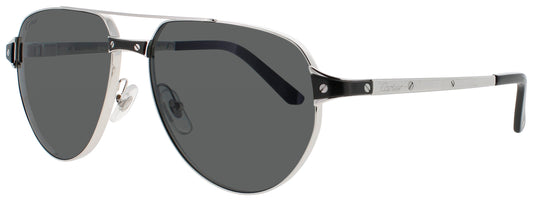 CARTIER CT0425S Frame SILVER Lens GREY POLARIZED