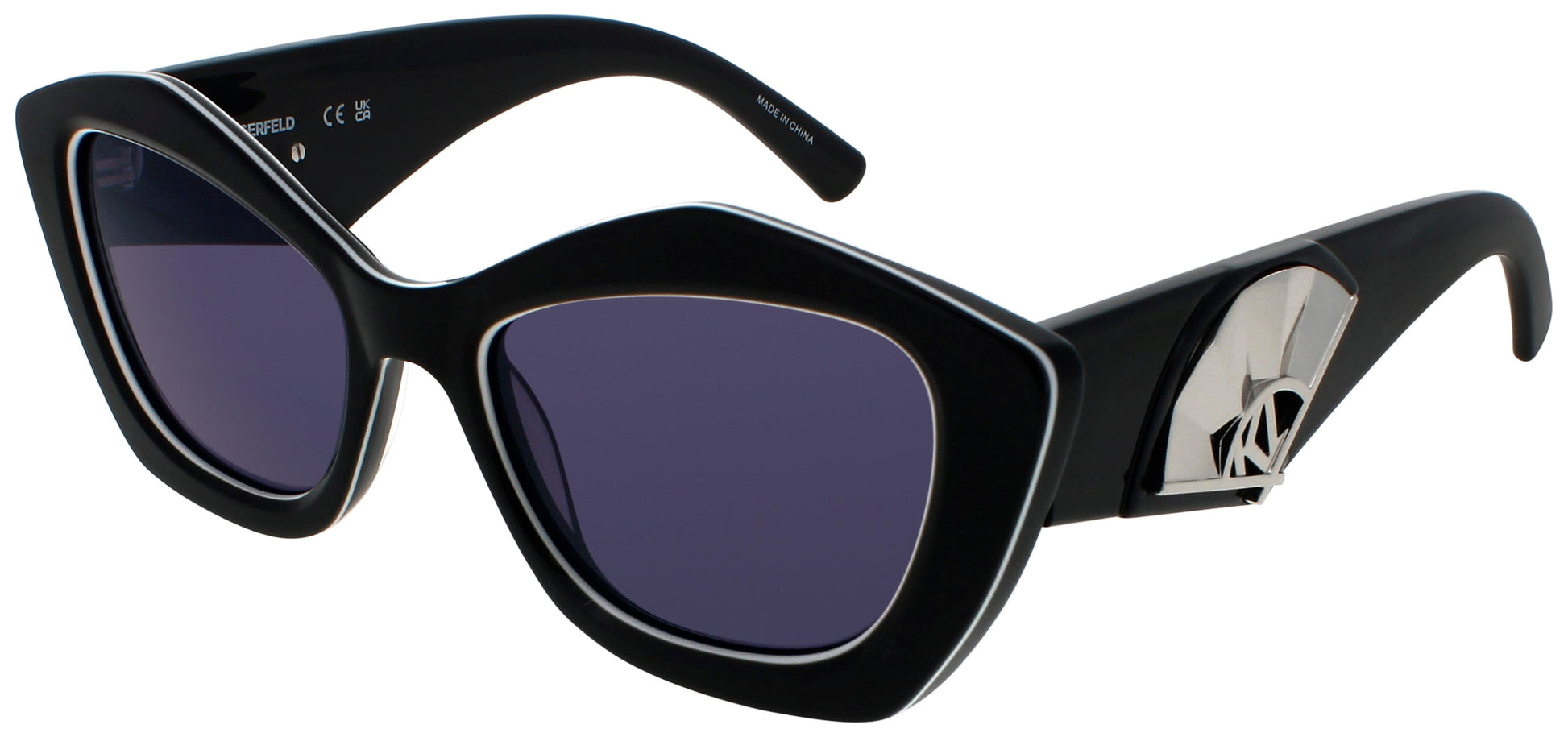 KARL LAGERFELD KL6127S Frame BLACK WHITE Lens GREY