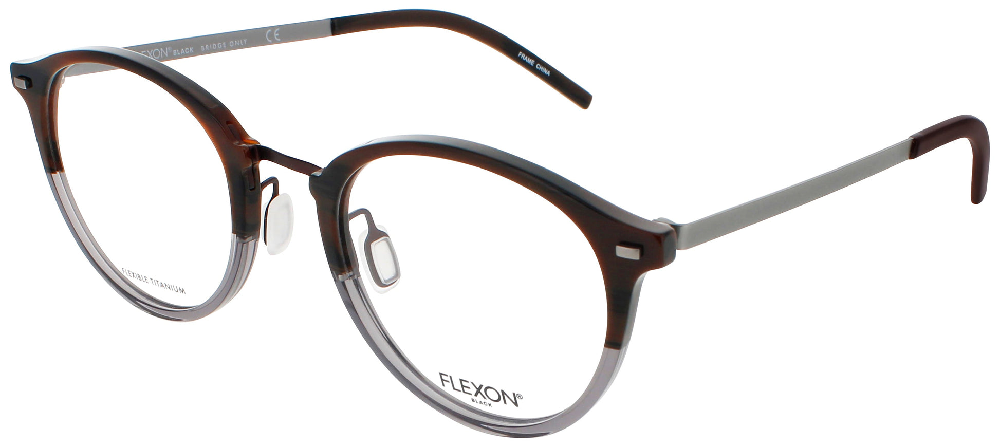 FLEXON B2024 Frame BROWN HORN GRADIENT Lens DEMO