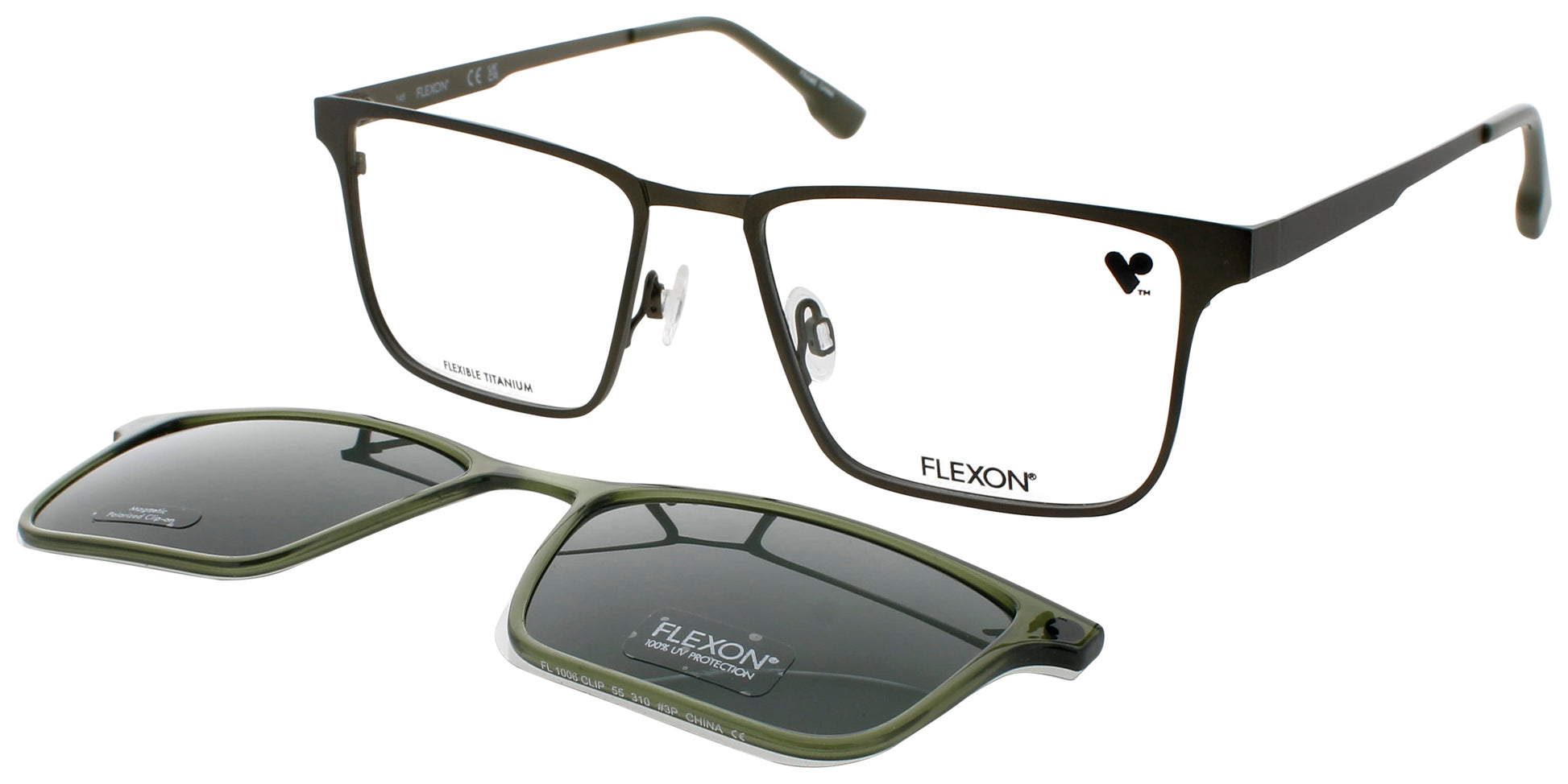 FLEXON FLX1006MAG-SET Frame MATTE MOSS Lens DEMO