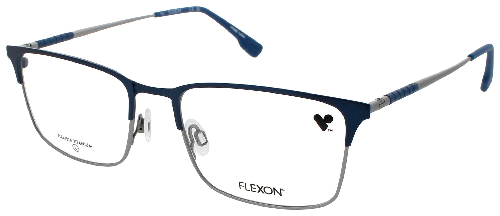 FLEXON E1132 Frame MATTE NAVY/SILVER Lens DEMO