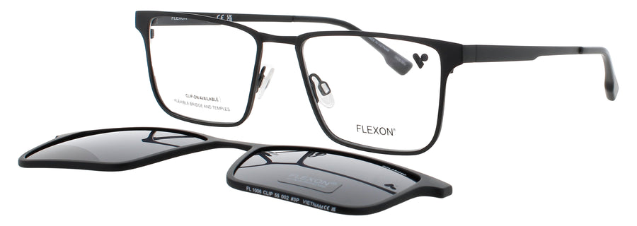 FLEXON FLX1006MAG SET N Frame MATTE BLACK Lens SMOKE POLARIZED