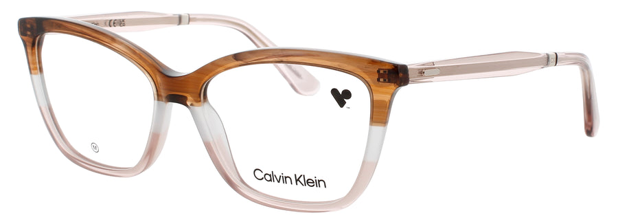 CALVIN KLEIN CK23545 Frame STRIPED BROWN / ROSE Lens DEMO