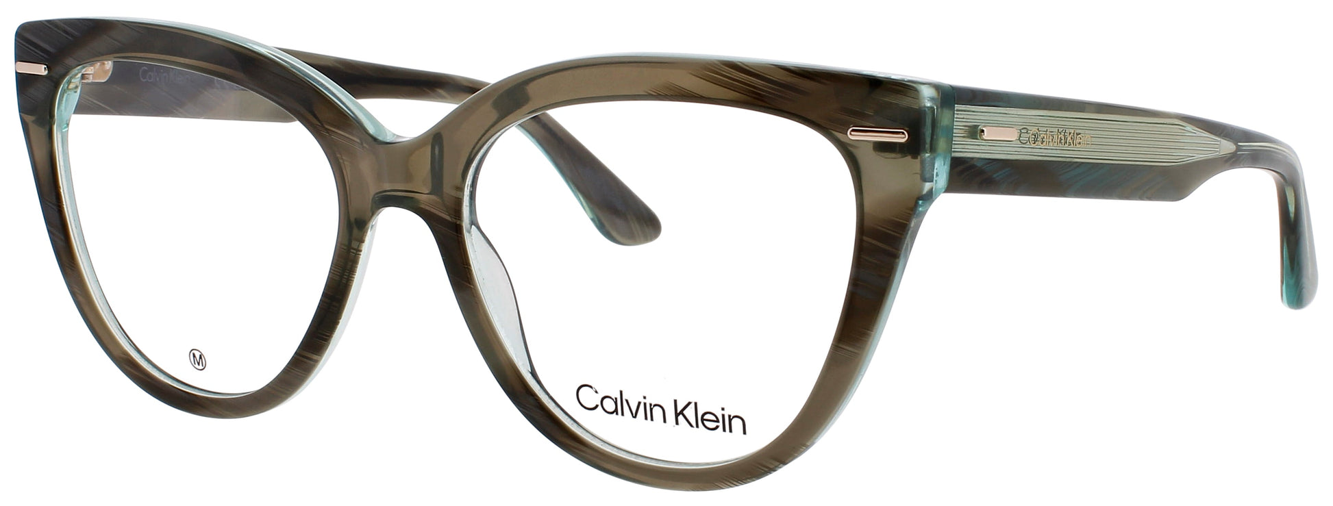 CALVIN KLEIN CK24514 Frame STRIPED GREY/AZURE Lens DEMO