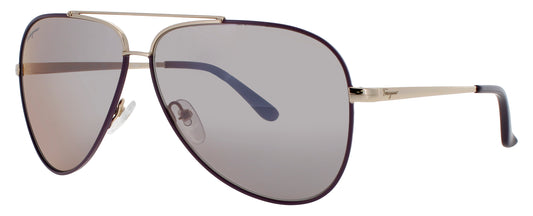 SALVATORE FERRAGAMO SF131S Frame SHINY LIGHT GOLD / PURPLE Lens PURPLE / GREY GRADIENT