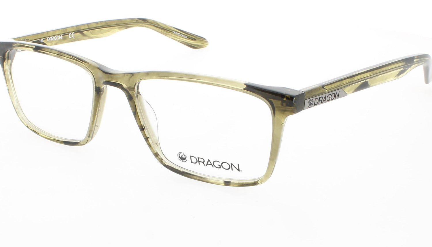 DRAGON DR201 QUINTON Frame OLIVE HORN Lens DEMO