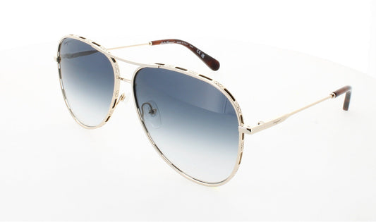 SALVATORE FERRAGAMO SF268S Frame YELLOW GOLD/TORTOISE Lens BLUE GRADIENT