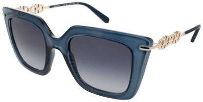 SALVATORE FERRAGAMO SF1041S Frame TRANSPARENT BLUE Lens BLUE GRADIENT